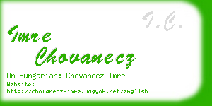 imre chovanecz business card